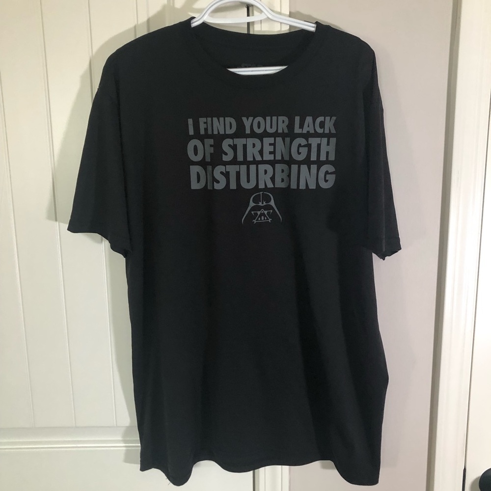 Star Wars Black Darth Vader Force T Shirt Mens XL 100% Polyester A3